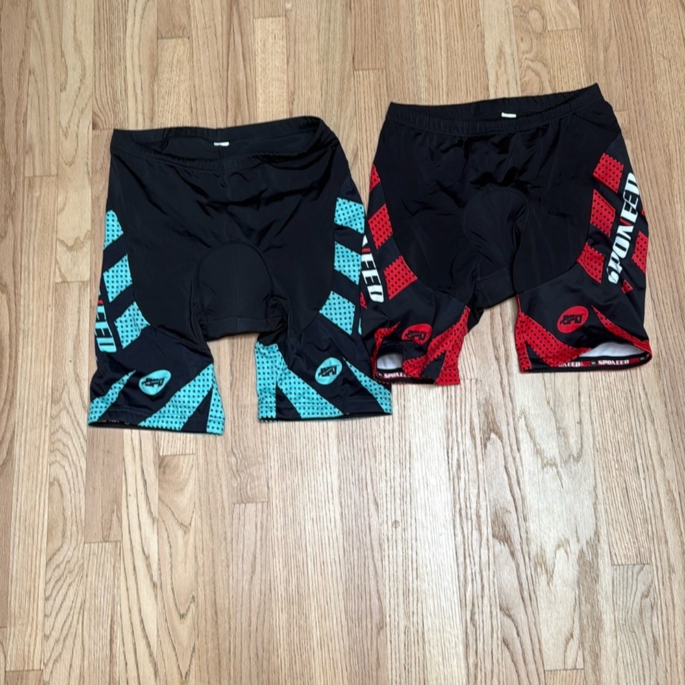 Cycling Shorts Set - Turquoise and Red 3XL